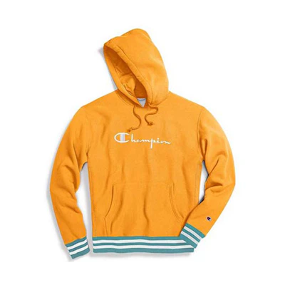 Champion Premium RW Embroidered Script Hoodie Yellow Unisex Retro USA Edition S3290-550025-256