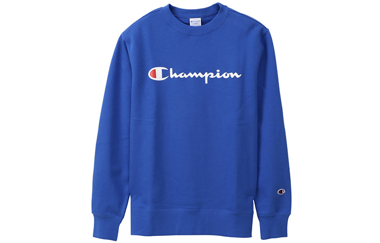 Champion Printed Crewneck Pullover Sweatshirt Unisex - Royal Blue C3-Q002-327