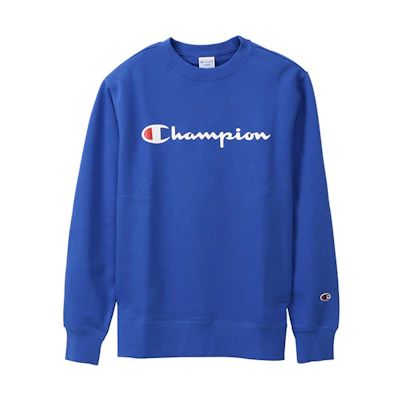 Champion Printed Crewneck Pullover Sweatshirt Unisex - Royal Blue C3-Q002-327
