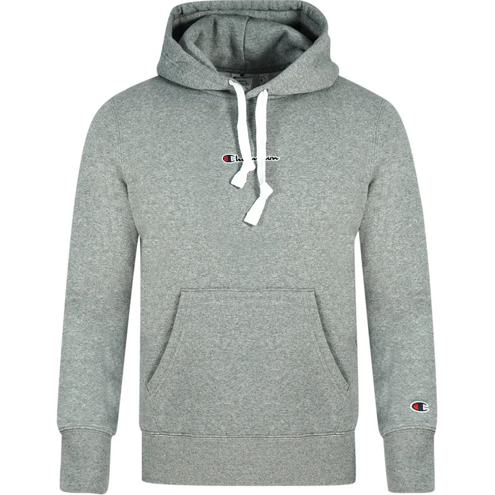 Champion Printed Hoodie Long Sleeve Pullover - Gray 216961-EM525