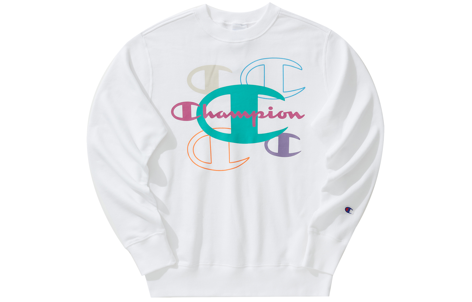 Champion Printed Logo Colorblock Pullover Sweatshirt Japan Edition Unisex C3-U018