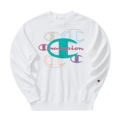 Champion Printed Logo Colorblock Pullover Sweatshirt Japan Edition Unisex C3-U018