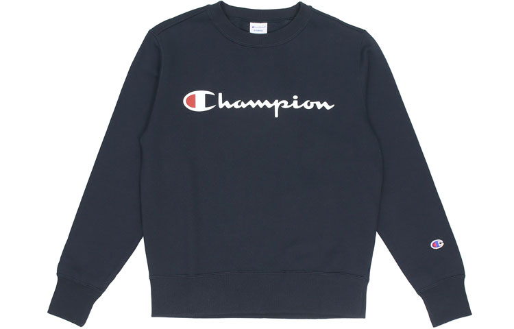 Champion Printed Logo Navy Blue Crewneck Sweatshirt Unisex Japan Edition C3-H004NAVY