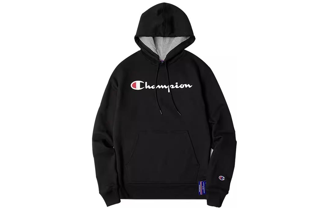 Champion Printed Pullover Hoodie Black ( Casual Wear) CHA-GF89H-Y06794