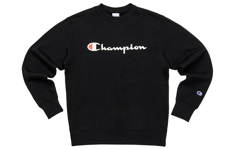 Champion Printed Script Fleece Winter Hoodie Unisex Black (Japan Edition) C3-Q007-M201