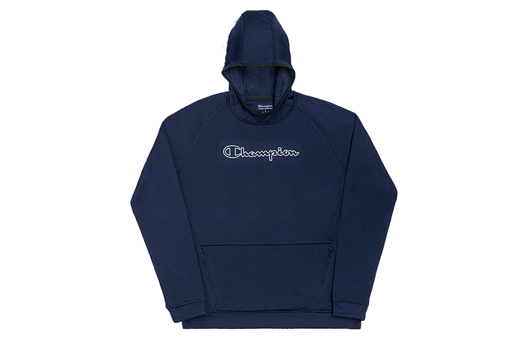 Champion Printed Script Logo Hoodie Navy Blue Unisex Japan Edition UM-RSW08-C415