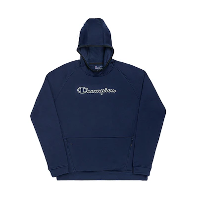 Champion Printed Script Logo Hoodie Navy Blue Unisex Japan Edition UM-RSW08-C415