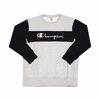 Champion Pullover Crewneck Sweatshirt Grey Unisex US Edition CEM049-023