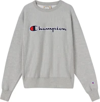 Champion Pullover Crewneck Sweatshirt Light Grey Unisex (US Version) GF70-Y06150-1IC Champion Pullover Crewneck Sweatshirt Light Grey Unisex (US Version) GF70-Y06150-1IC