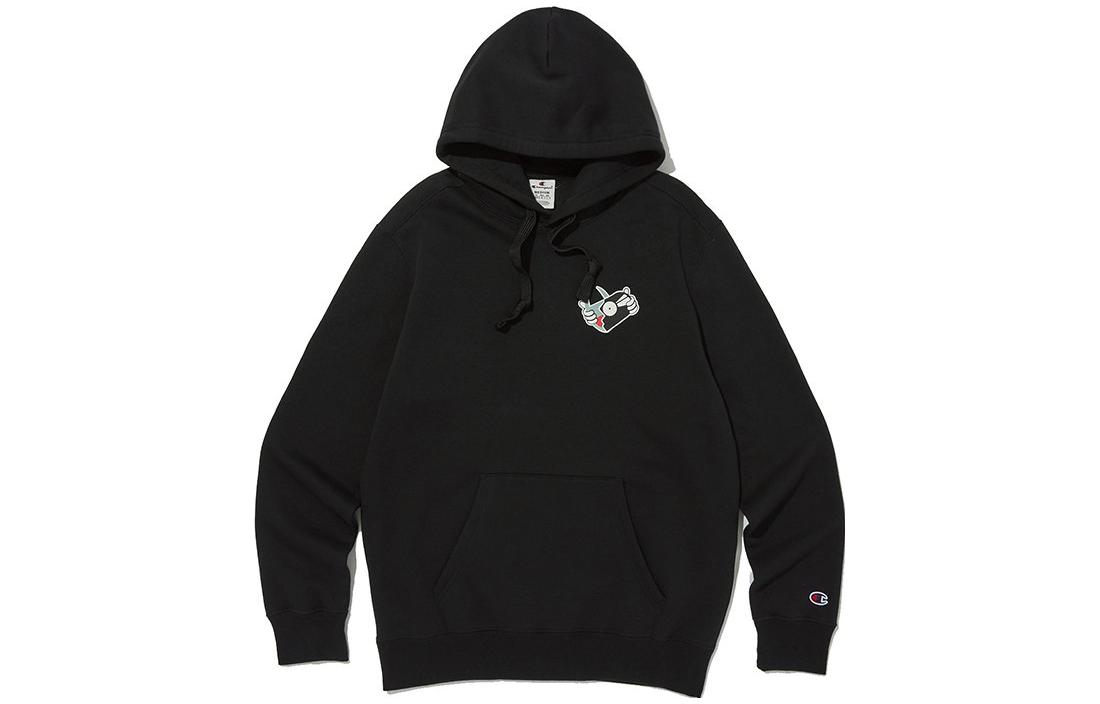 Champion Pullover Graffiti Print Hoodie Black CKTS3F626BK