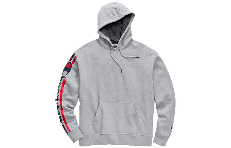 Champion Pullover Hoodie Light Grey Unisex Casual & Comfortable US Version GF89H-Y07975-1IC
