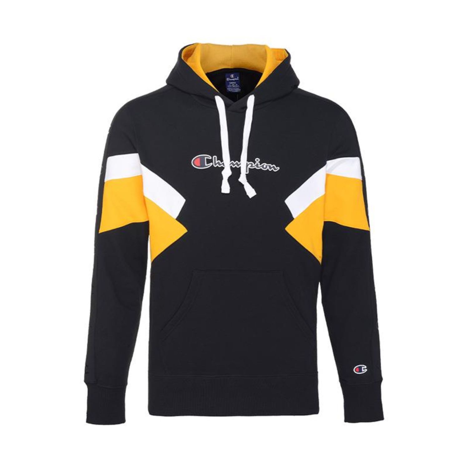 Champion Pullover Hoodie with Logo Print Black Mens 214783