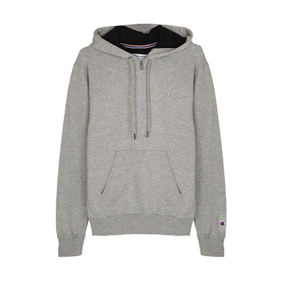 Champion Pullover Hoodie with Small Grass Script Logo and Fleece Lining S0892-Y08009-806