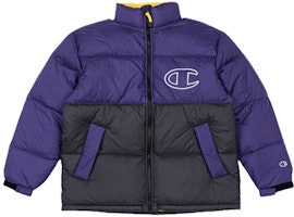 Champion Purple Color Block Puffer Jacket C3-S607-M950 Champion Purple Color Block Puffer Jacket C3-S607-M950