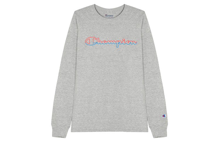 Champion Rainbow Script Logo Crewneck Sweatshirt Unisex Grey (US Version) GF88H-Y08126-11C