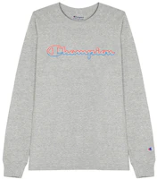 Champion Rainbow Script Logo Crewneck Sweatshirt Unisex Grey (US Version) GF88H-Y08126-11C Champion Rainbow Script Logo Crewneck Sweatshirt Unisex Grey (US Version) GF88H-Y08126-11C
