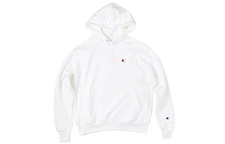 Champion Red & White Small C Logo Fleece Hoodie Unisex White (US Version) GF68-Y06145-WHC1