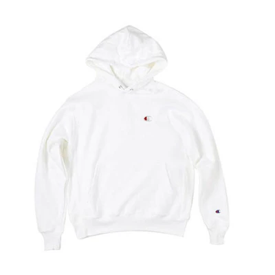 Champion Red & White Small C Logo Fleece Hoodie Unisex White (US Version) GF68-Y06145-WHC1