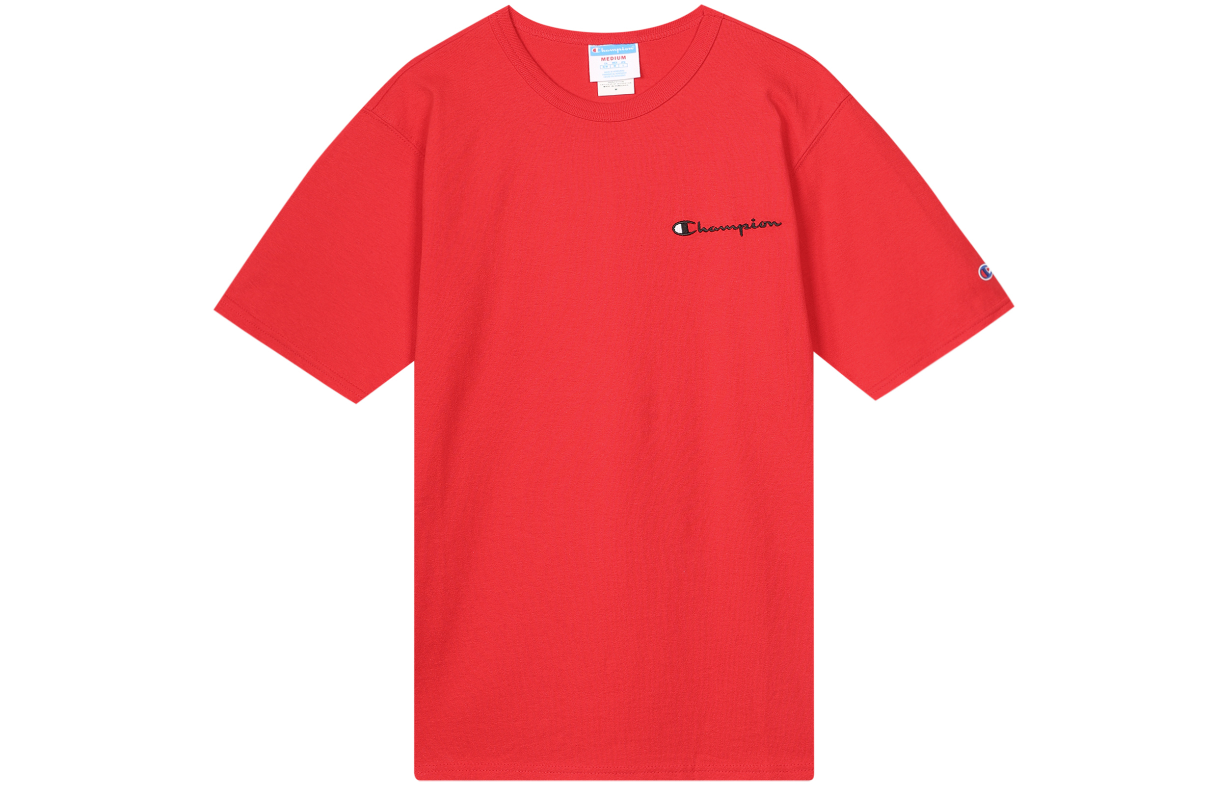 Champion Red Embroidered Script Logo Relaxed Unisex T-Shirt GT19-Y06819-2WC