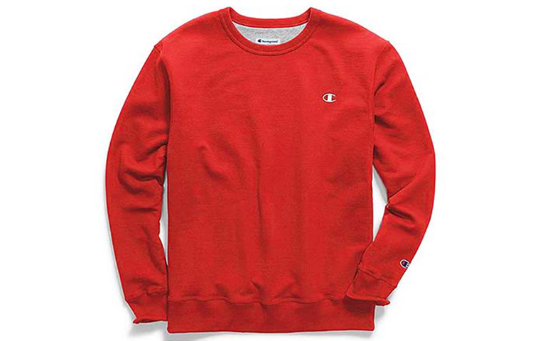 Champion Red Fleece Pullover Crewneck Sweatshirt Unisex US Edition S0888-407D55-U7J