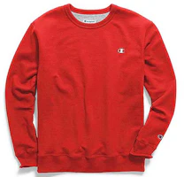 Champion Red Fleece Pullover Crewneck Sweatshirt Unisex US Edition S0888-407D55-U7J Champion Red Fleece Pullover Crewneck Sweatshirt Unisex US Edition S0888-407D55-U7J