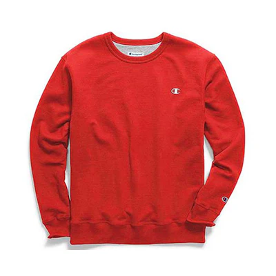 Champion Red Fleece Pullover Crewneck Sweatshirt Unisex US Edition S0888-407D55-U7J