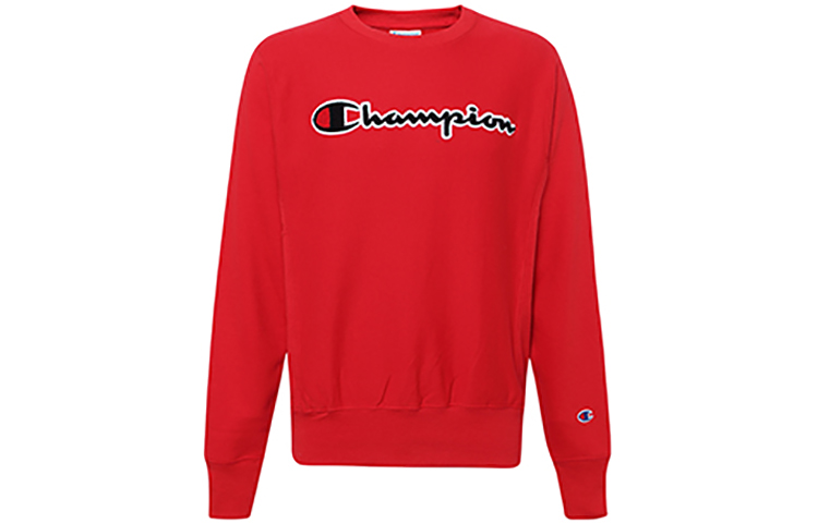 Champion Red Loose-Fit Pullover Cotton Sweatshirt with Logo GF70-Y07470-14