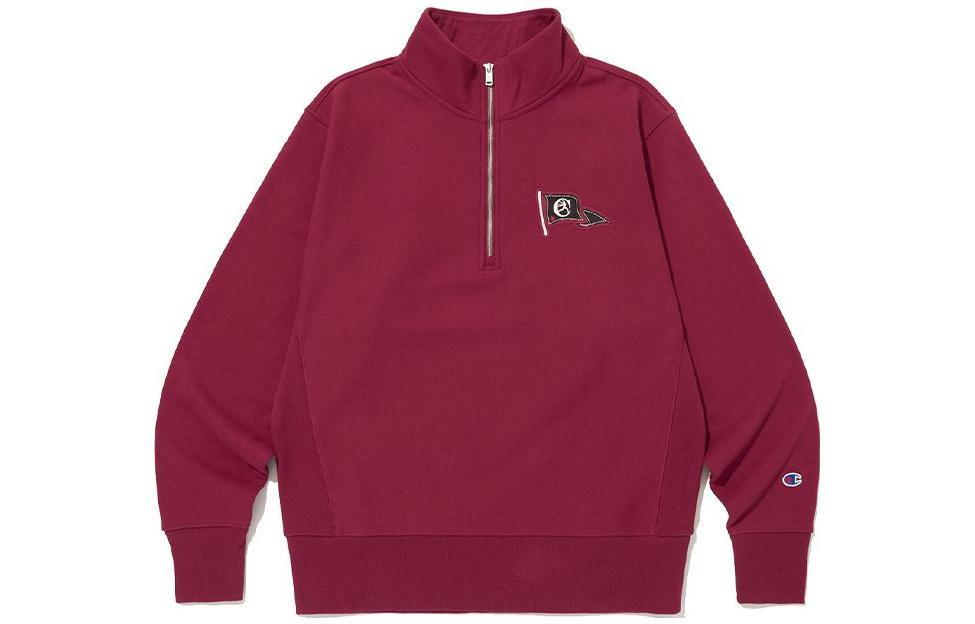 Champion Red Pullover Fleece Sweatshirt for Men - Loose Fit & Versatile CKTS3F310R2