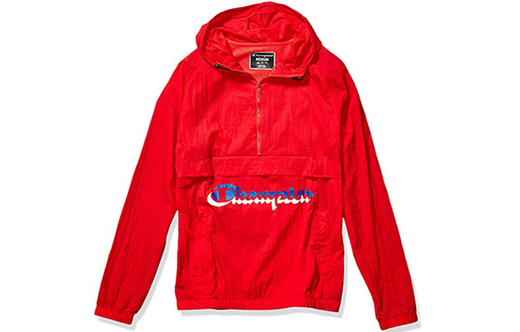 Champion Red Script Logo Lightweight Packable Jacket Unisex US Edition V0180-549964-040