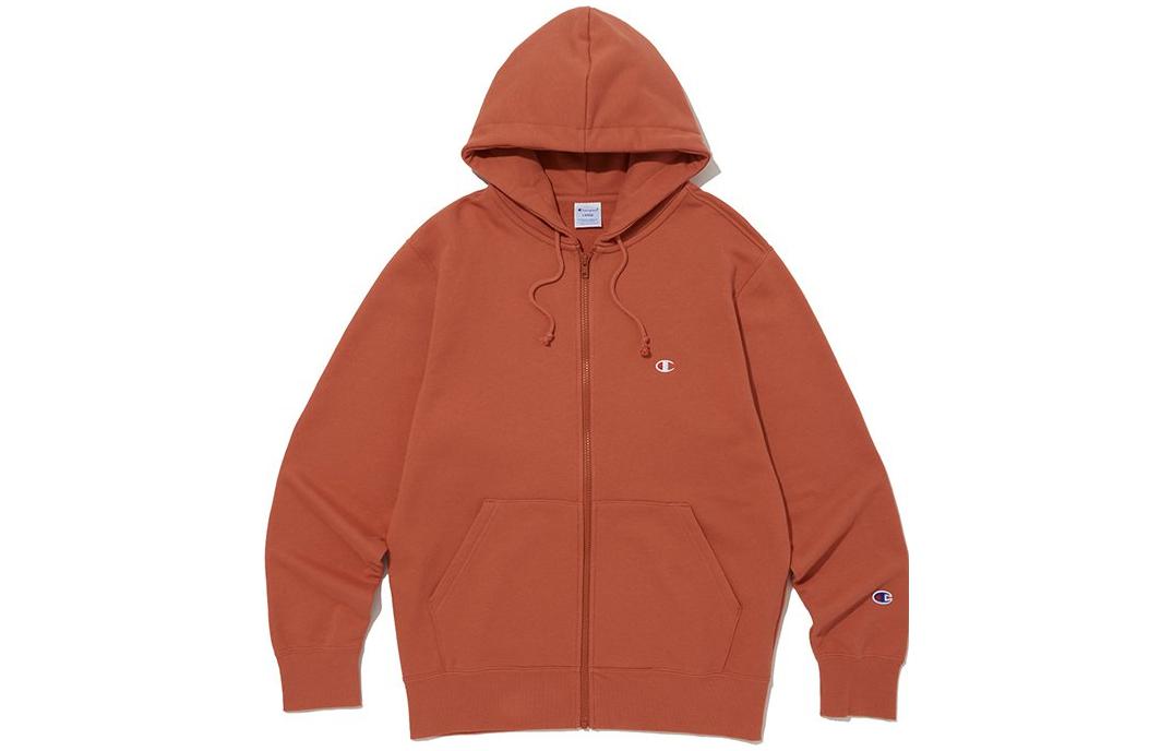 Champion Red Unisex Oversized Plain Zip-Up Hoodie CKTS3F721C2