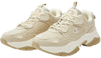 Lookbook 冠軍 復古運動系列 Champ 19 奶泡鞋 經典LOGO低幫老爹鞋 燕麥灰