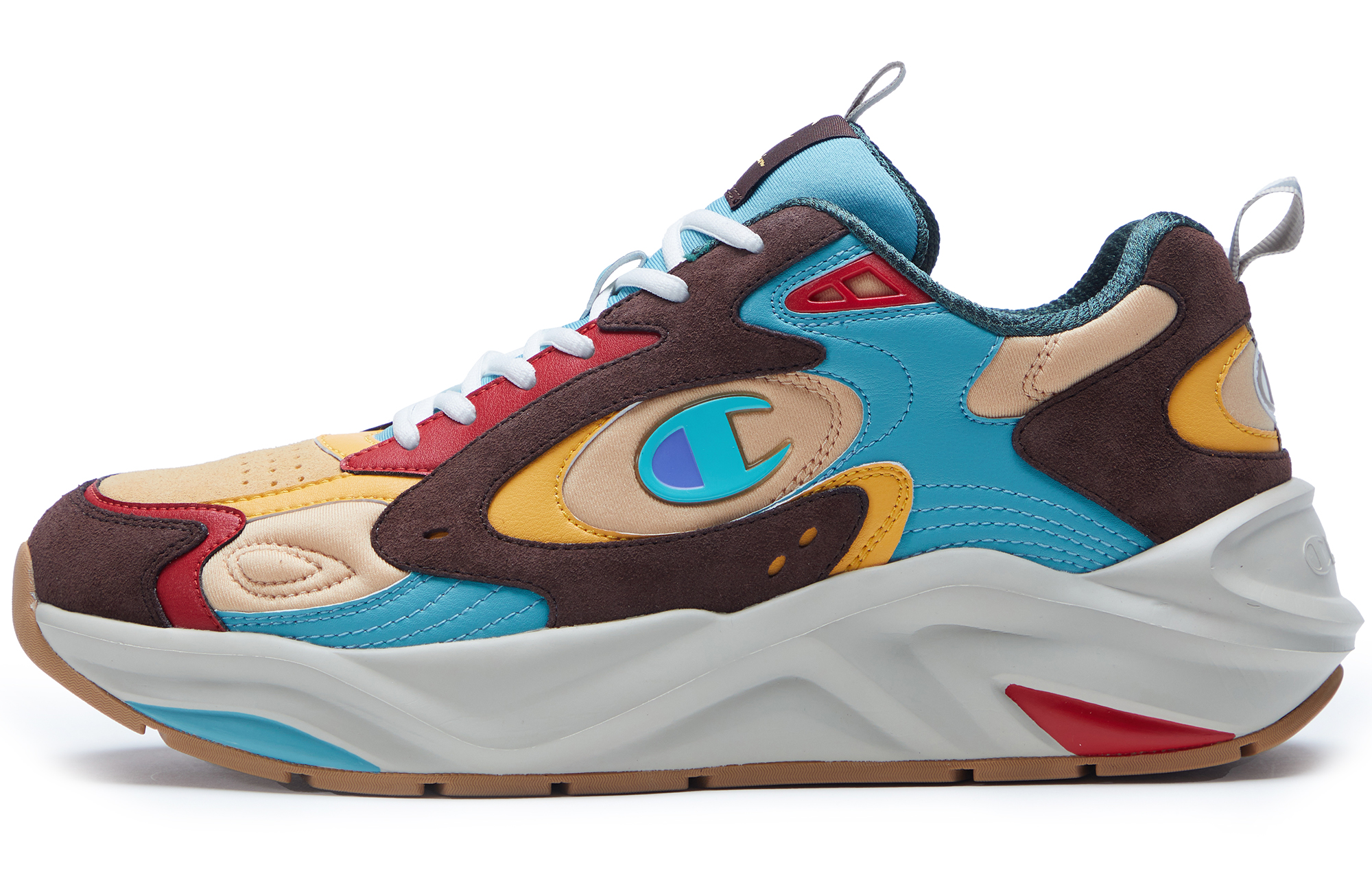 Champion Retro Sports Breaker 'Yellow Brown Colorblock' U1DFCCM02S1