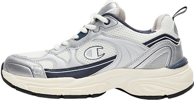 Champion Retro Sports Champ Racer 'Silver White & Midnight Blue' U3AFCRM02B1 Champion Retro Sports Champ Racer 'Silver White & Midnight Blue' U3AFCRM02B1