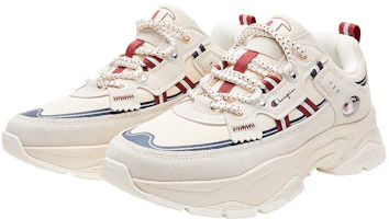 Lookbook Champion復古運動系列 Champ Tracklite 撞色低筒休閒運動增高厚底老爹鞋 白藍色