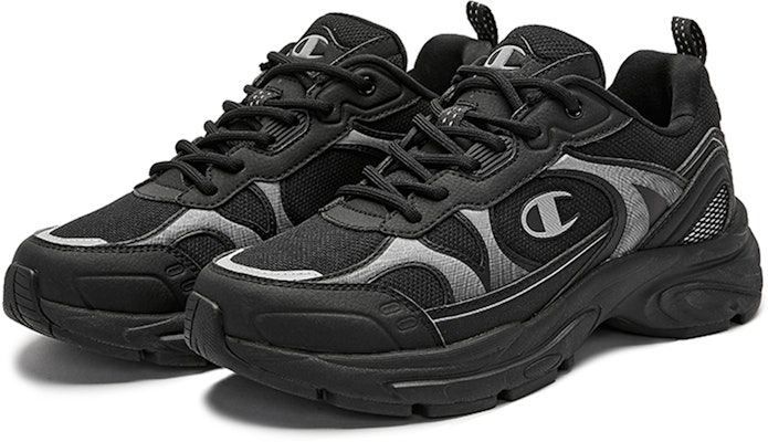 Champion Retro Sports Low 'Black Silver' U3CFCRM04U1 Lookbook Champion Retro Sports Low 'Black Silver' U3CFCRM04U1