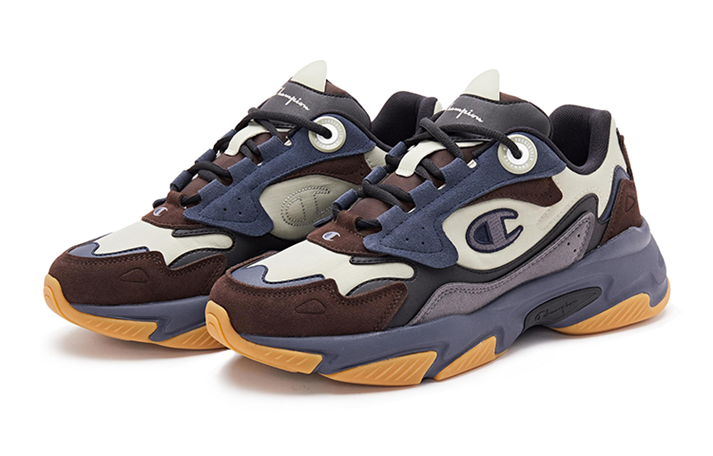 Lookbook Champion Retro Sports Low ''Bleu Foncé'' U3CFCCM06M8