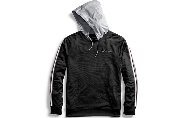 Champion Retro Striped Patchwork Pullover Sweatshirt Unisex Black (US Version) S4523-550206-003