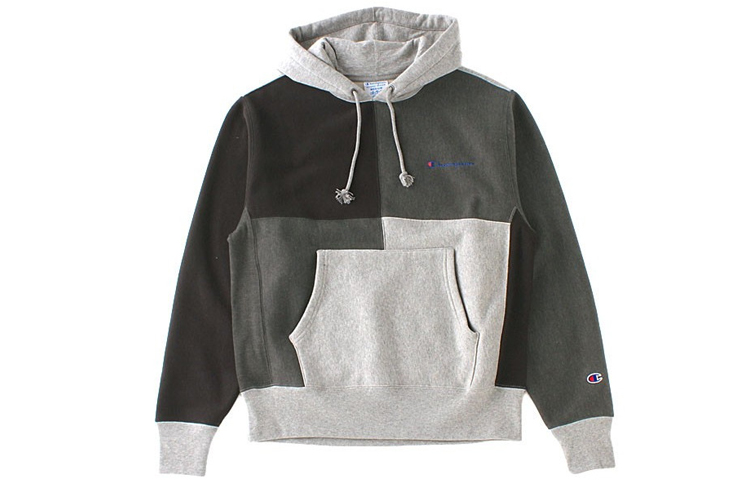 Champion Reverse Weave Embroidered Script Hoodie Black/Grey Unisex Winter Edition S3370-549724-K2Q