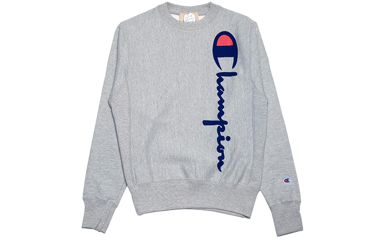 Champion Reverse Weave Grey Crewneck Sweatshirt with Logo Unisex (US Version) GF70-Y07954-1lC