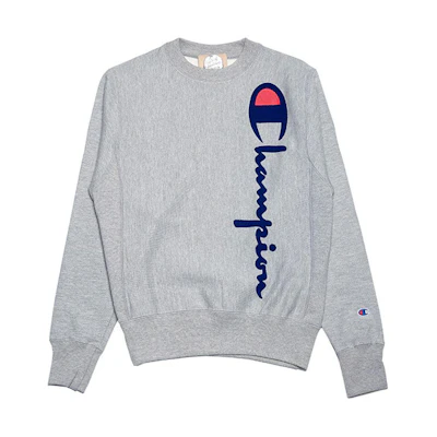 Champion Reverse Weave Grey Crewneck Sweatshirt with Logo Unisex (US Version) GF70-Y07954-1lC