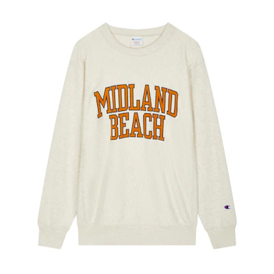 Champion Reverse Weave Retro Print Crewneck Sweatshirt Unisex US Version U4ASWJM39