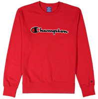 Champion Rochester Crewneck Sweatshirt European Fit Red 212942-RS010 Champion Rochester Crewneck Sweatshirt European Fit Red 212942-RS010
