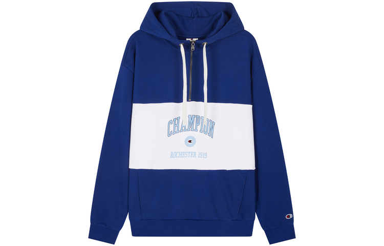 Champion Rochester SS24 Embroidered Two-Logo Colorblock Half-Zip Hoodie Unisex U4ASWEM28