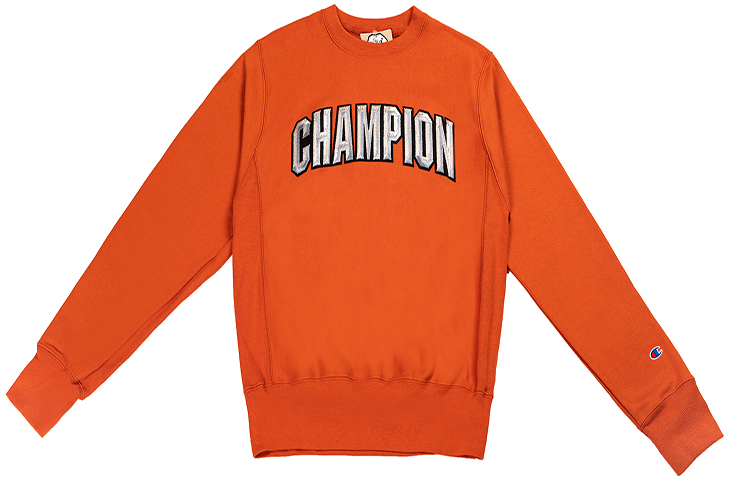 Champion Script Embroidered Fleece Pullover Hoodie Orange (Unisex, US Version) GF70-Y07987-026
