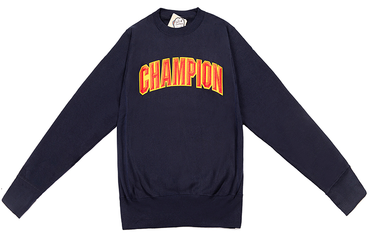 Champion Script Embroidered Fleece Pullover Hoodie Navy Unisex (US Version) GF70-Y07987-NYC