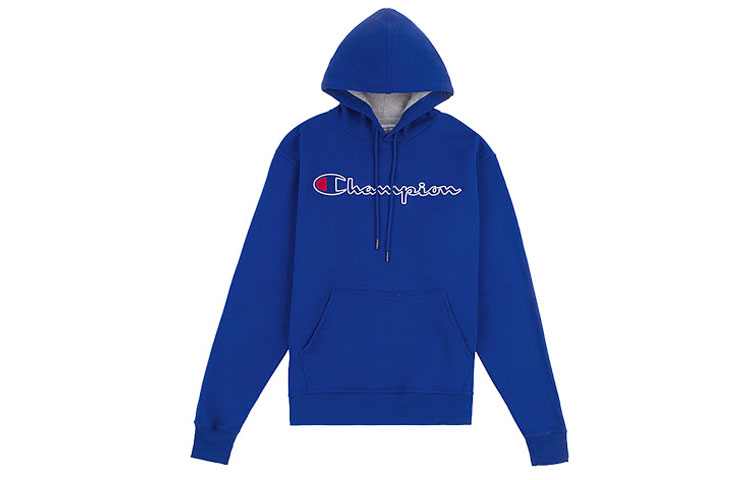 Champion Script Embroidered Pullover Sweatshirt Unisex Blue (US Version) GF89H-Y07416-5EC