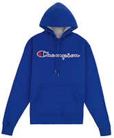 Champion Script Embroidered Pullover Sweatshirt Unisex Blue (US Version) GF89H-Y07416-5EC Champion Script Embroidered Pullover Sweatshirt Unisex Blue (US Version) GF89H-Y07416-5EC