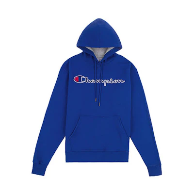 Champion Script Embroidered Pullover Sweatshirt Unisex Blue (US Version) GF89H-Y07416-5EC