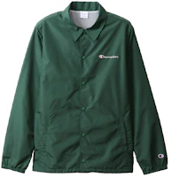 Champion Script Logo Coach Jacket Green (Japanese Edition) - Long Sleeve C3-R601-570 Champion Script Logo Coach Jacket Green (Japanese Edition) - Long Sleeve C3-R601-570