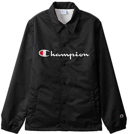 champion-script-logo-coach-jacket-japanese-edition-black-men-s-c3-r608-c090